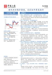 电力设备行业周报：海风项目稳步推进，光伏组件再度涨价