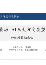 新能源行业行业深度研究报告:新能源+AI三大方向展望:加速增长期来临