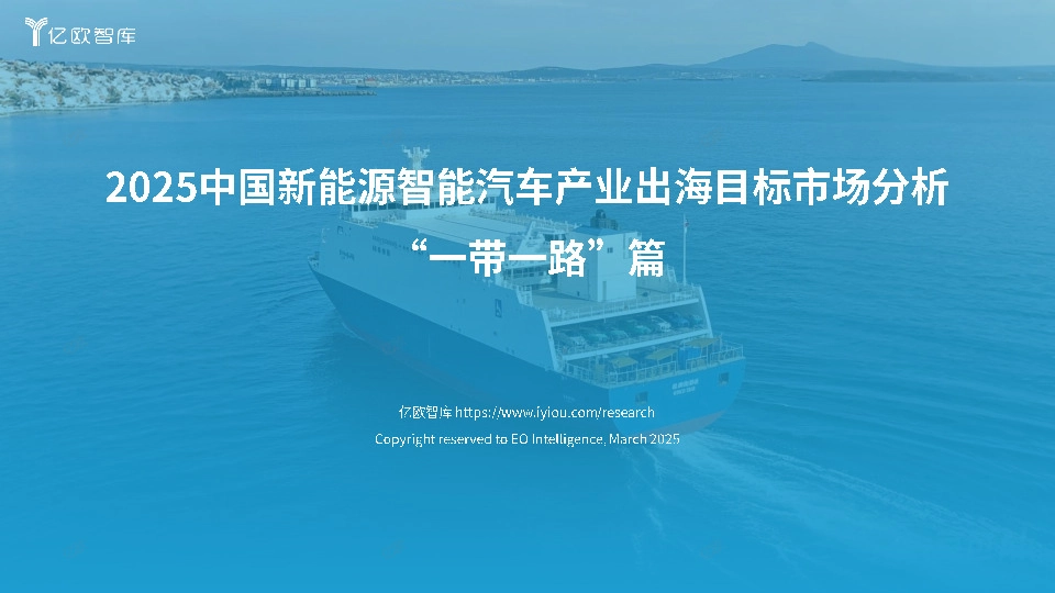 2025中国新能源智能汽车产业出海目标市场分析：“一带一路”篇