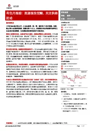 有色月跟踪：资源国的觉醒，关注供给扰动