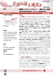电子周跟踪:存储行业复苏信号持续放大,华为PuraX阔折叠正式发布