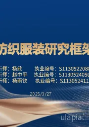 纺织服装研究框架
