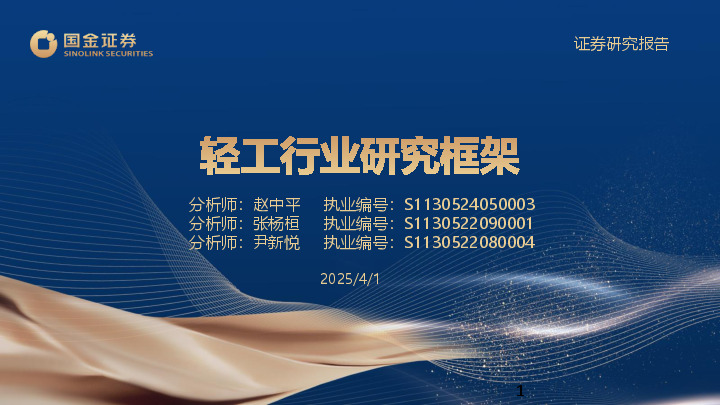 轻工行业研究框架