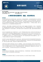 AI教育的落地深度研究：复盘、对比和商业化