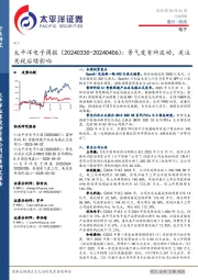 电子行业周报：景气度有所波动，关注关税后续影响