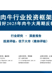 肉牛行业投资框架:看好2025年肉牛大周期反转
