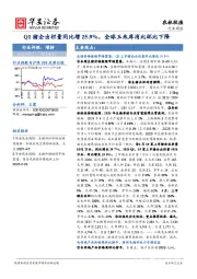 农林牧渔行业周报：Q1猪企出栏量同比增25.9%，全球玉米库消比环比下降