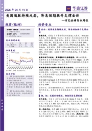 有色金属行业周报:美国通胀持续走弱,降息预期提升支撑金价