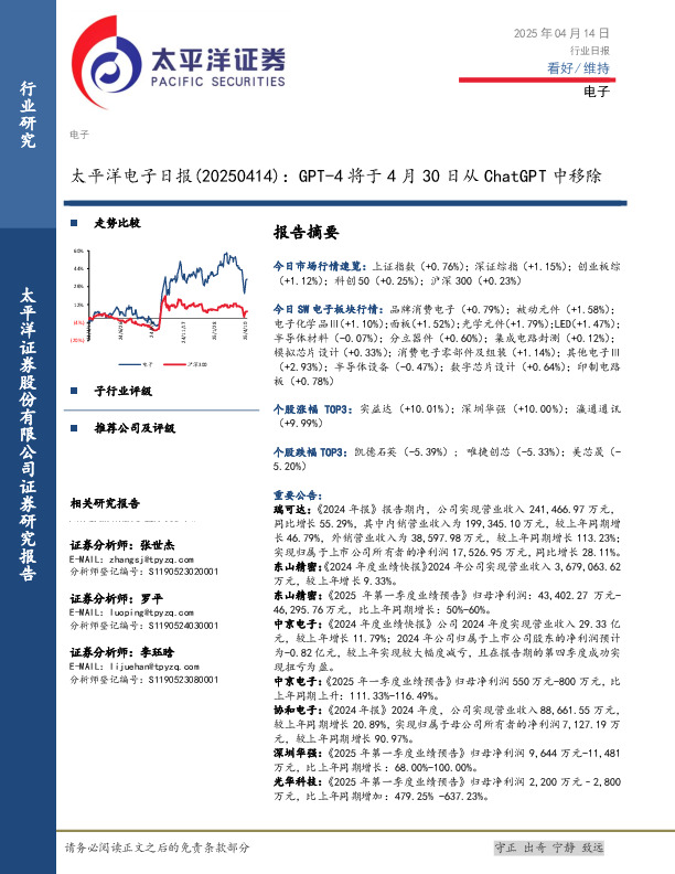 电子日报：GPT-4将于4月30日从ChatGPT中移除