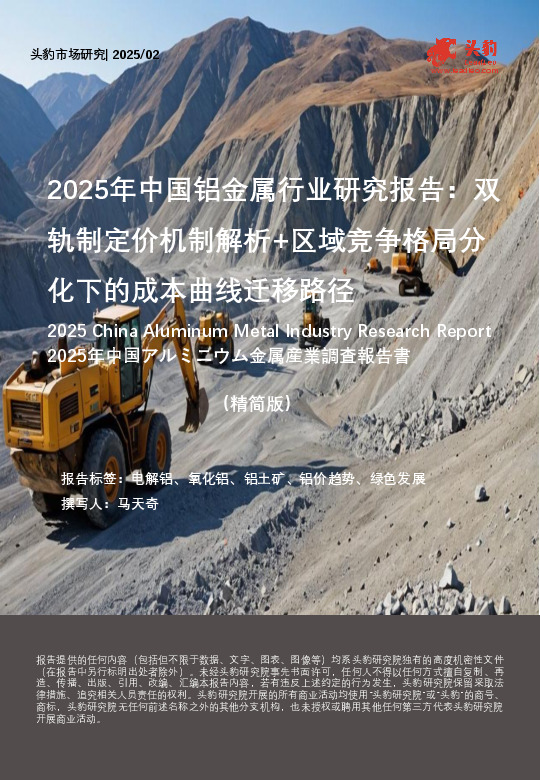 2025年中国铝金属行业研究报告：双轨制定价机制解析+区域竞争格局分化下的成本曲线迁移路径（精简版）