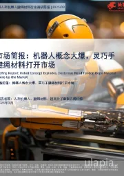 市场简报：机器人概念大爆，灵巧手腱绳材料打开市场