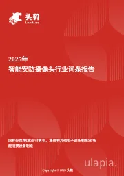 2025年智能安防摄像头行业词条报告