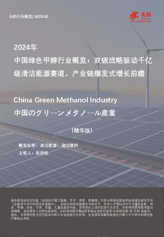 2024年中国绿色甲醇行业概览：双碳战略驱动千亿级清洁能源赛道，产业链爆发式增长前瞻（精华版）