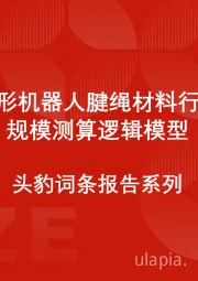 中国人形机器人腱绳材料行业市场规模测算逻辑模型 头豹词条报告系列