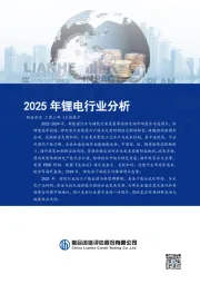 2025年锂电行业分析