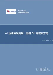 AI业绩兑现亮眼，重视Q1高增长方向