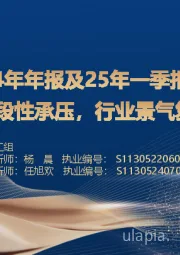 军工行业24年年报及25年一季报业绩综述：业绩阶段性承压，行业景气复苏已至