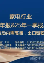 家电行业2024年报&25年一季报总结：国补拉动内需高增，出口链韧性十足
