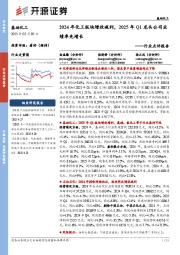 基础化工行业点评报告:2024年化工板块增收减利,2025年Q1龙头公司业绩率先增长