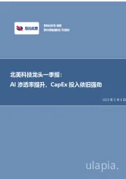 电子：北美科技龙头一季报：AI渗透率提升，CapEx投入依旧强劲