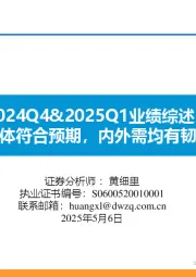 汽车2024Q4&2025Q1业绩综述:总体符合预期,内外需均有韧性