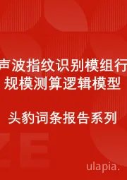 中国超声波指纹识别模组行业市场规模测算逻辑模型 头豹词条报告系列