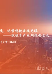 收租资产系列报告之九：消费类REITs扩容提质，运营稳健表现亮眼
