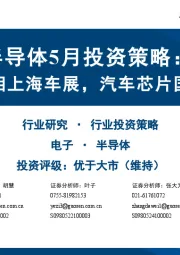 半导体5月投资策略:多款芯片亮相上海车展,汽车芯片国产化正当时
