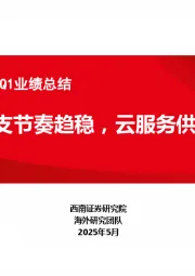 海外科技公司2025Q1业绩总结：资本开支节奏趋稳，云服务供不应求