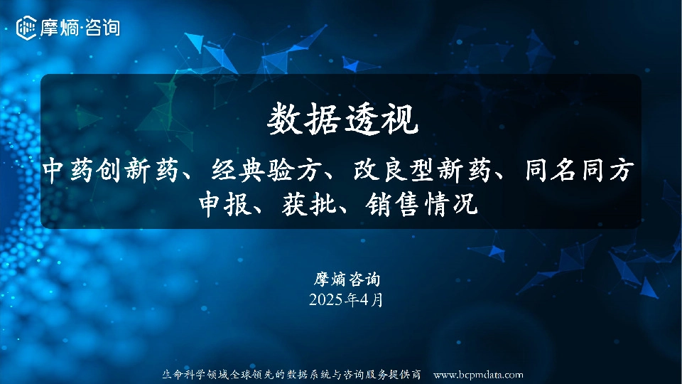 医药数据透视:中药创新药、经典验方、改良型新药、同名同方申报、获批、销售情况