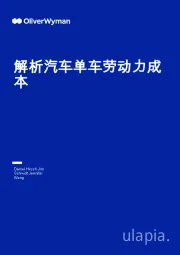 解析汽车单车劳动力成本