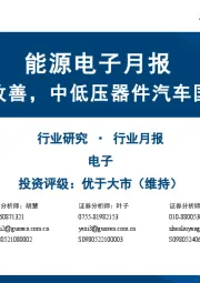 能源电子月报：盈利能力稳步改善，中低压器件汽车国产化持续推进