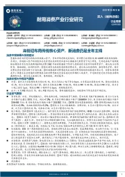 耐用消费产业行业研究：高低切布局传统核心资产，新消费仍是全年主线