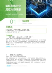数码家电行业周度市场观察第21周