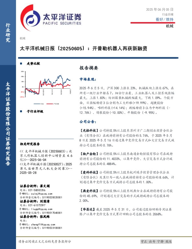 机械日报：开普勒机器人再获新融资