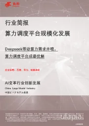 行业简报：算力调度平台规模化发展-Deepseek带动算力需求井喷，算力调度平台成最优解