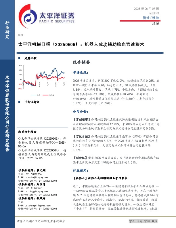 机械日报：机器人成功辅助脑血管造影术