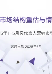 2025年1-5月份代言人营销市场观察：代言营销市场结构重估与情绪红利洞察