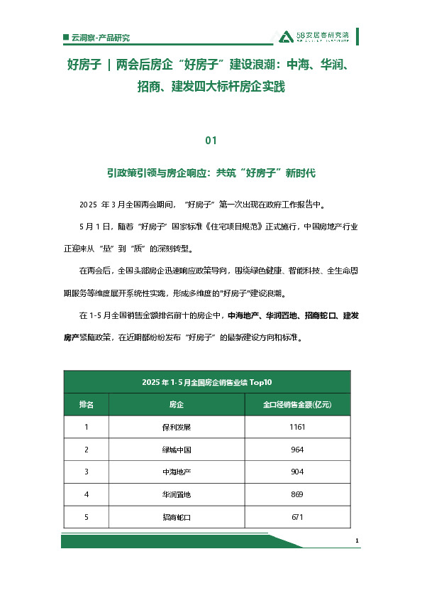 好房子|两会后房企“好房子”建设浪潮：中海、华润、招商、建发四大标杆房企实践