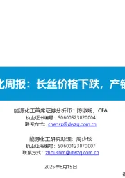 大炼化周报：长丝价格下跌，产销增加