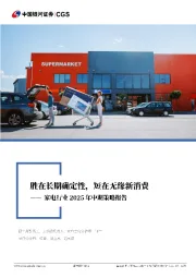 家电行业2025年中期策略报告：胜在长期确定性，短在无缘新消费