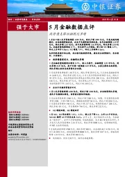 银行5月金融数据点评：政府债支撑社融同比多增