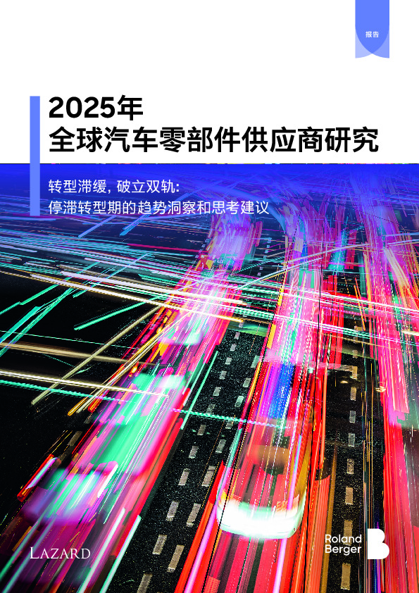 2025年全球汽车零部件供应商研究