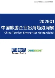 2025Q1中国旅游行业企业出海趋势洞察
