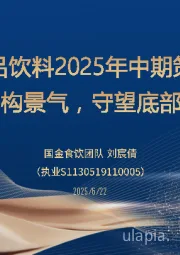 食品饮料2025年中期策略：追逐结构景气，守望底部稳增长
