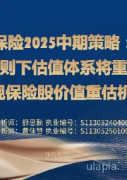 保险2025中期策略：新准则下估值体系将重塑，重视保险股价值重估机会！