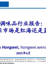 调味品行业报告：东南亚市场是红海还是蓝海？