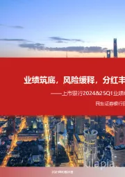 上市银行2024&25Q1业绩综述：业绩筑底，风险缓释，分红丰厚