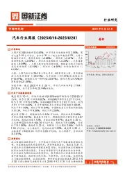 汽车行业周报