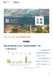 房地产行业:2025年5月上海土地招拍挂市场